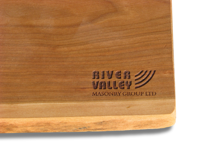 Photo of Canadian Cheese Board engraved for River Valley Masonry Group